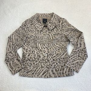 Donncaster Collection Suit Jacket Womens 8 Button Up Lined Fitted Hip Length